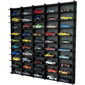 50 Car 1/64 Model Car Display Case, Toy Car Storage Organizer, Cars Storage Showcase, Wall Display Case, 1/64 Display Case with Shelves, Wall Mounted Display Case,Toy Car Organizer