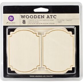 بطاقات Marketing Wooden Wooden ATC ، كلاسيكية ، 8 عبوات