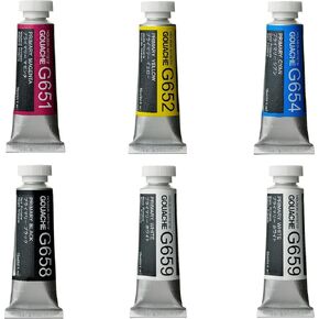 5 Primary Colors Gouache Sets Artists' Gouache 15ml Tubes G741 G651 G652 G654G658 G659 Tube japan