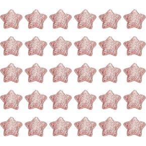 PATIKIL 30 PCS سحر راتنجات الظهر المسطحة ، Glitter Star Charms Bulk Mini Star Shape Shape Back Beads exerishments for DIY Crafts Phone Case ، Blue