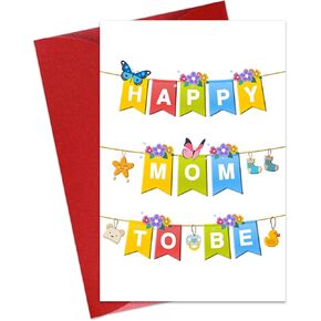 بطاقة عيد الأم الأولى لأمي من Baby Bump Happy First Mothers Day Gift for Mom لتكون أمي جديدة لأول مرة أمي الأولى في عيد الأم مع بطاقة عيد الحمل المظروف للزوجة للزوجة