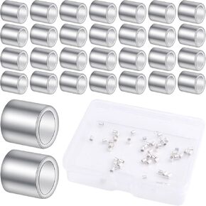 50pcs 2 مم من الفضة الجنيه الفضة تجعد الخرز العمود تجعد حبات الفواصل حبل سلك نهاية الخرز سدادة فضفاض