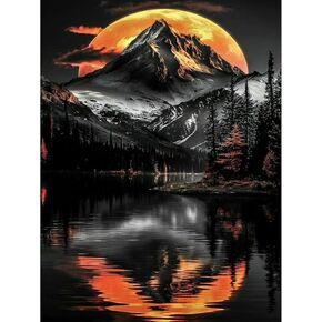 لوحة الماس Flowers-5D Diamond Art ، ولوحات الماس للبالغين ، و DIY ، الطلاء الكامل للحفر بواسطة Diamonds Flowers Gem Painting on Canvas مثالية للهدايا وديكور الجدار المنزلي 12x16inch