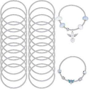 Sunnyclue 1 Box 20pcs Barkles Spring Barkles Silver Sink Snick chain Silver Metal Metal Alloy يمكن تعديله قابلة للتعديل قابلة للتوسيع الأسلاك الأصفاد الأصفاد لسلاسل السوار للمجوهرات صنع الأساور DIY الإكسسوارات