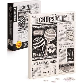 Chupa Chups x PiceRelax Canvas Art Buzzles للبالغين - الذكريات الخالدة - Chups Daily B & W هدية وديكور منزلي مع عمل فني للانقصاد البلاستيكي لغرفة نوم غرفة المعيشة [HN1436]