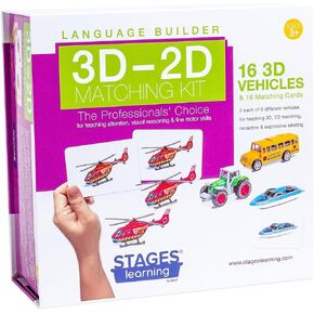 التعلم لغة باني 3D-2D مركبات مطابقة لتعليم التوحد وعلاج ABA ، Multi (SLM010)