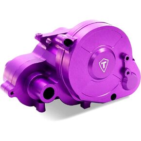 صندوق تروس النقل Ryft Treal Ryft W/Motor Mount ، الألومنيوم 7075 CNC Housing Manismission Housing for 1/10 AXIAL RBX10 RODRADES (Silver)