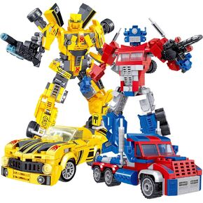 Transforming Building Set, Collectible 2in1 Transformation Robot and Truck Building Block Set, STEM Toys Gifts for Boys Kids 12+ (636 Pieces)