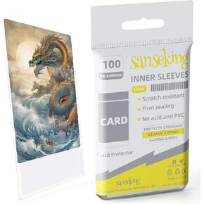 Clear PP Cards Sleeves,100pcs First Layer Card Sleeve 65x90mm,Perfect Protect for Standard Sized TCG Trading Cards