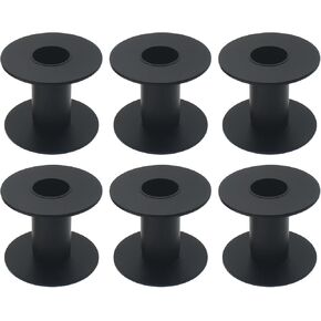 GWYAN 6 PCS 71 MM أسود التخزين المؤقت بلاستيك تخزينات خيط فارغة للخياطة ، والتطريز ، DIY ، الحرف ، إلخ