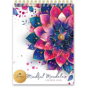 Mandalas Mandalas-كتاب تلوين البالغين المربوفين بالدوامة-تصميمات أحادية الجوانب ، ورق جودة فنان سميك ، غلاف متين-التعبير الإبداعي ، الاسترخاء ، الذهن ، الرعاية الذاتية