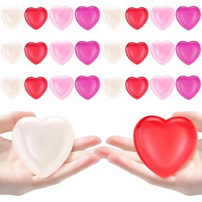 Hydren 24 PCS Love Heart Sugar Ball تململ اللون تغيير كرة الإجهاد الكرة بطيئة الصعود إلى الإجهاد ألعاب كرة الاسترخاء الحسية تململ لعبة عيد الحب للأصدقاء حشو حقيبة الحفلات