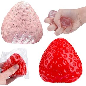 2PCS Squishy Squishy Toys - Taba Squishy Kit مع تصميمات Kawaii Red و Clear ، وتخفيف الإجهاد الحسي للبالغين والأطفال ، وهدايا استرخاء القلق
