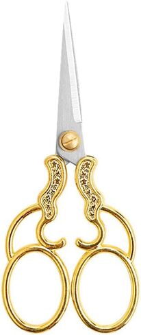5" Vintage Scissors All Purpose, Stainless Steel Scissors for Scrapbook Albums, Small Sewing Scissors for Home Office Studio Craft Art Work Handicraft Cutting Paper DIY Tool Brassy in Kuwait