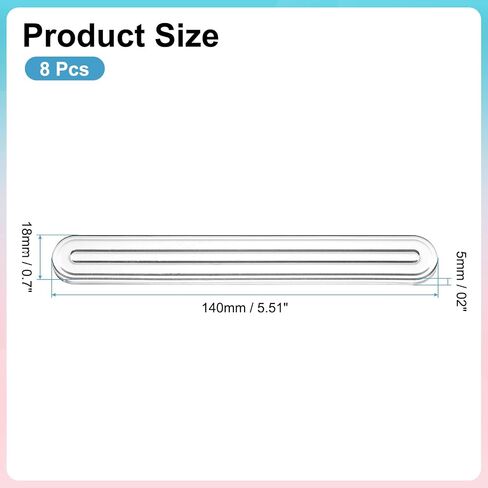 uxcell Wall Protector from Furniture, Clear Furniture Bumpers Silicone Rubber Wall Bumper Guards Cabinet Door Bumper Adhesive Wall Protector Bumpers, 3.94''L x 0.63''W x 0.2''T, 18 Pcs in Kuwait