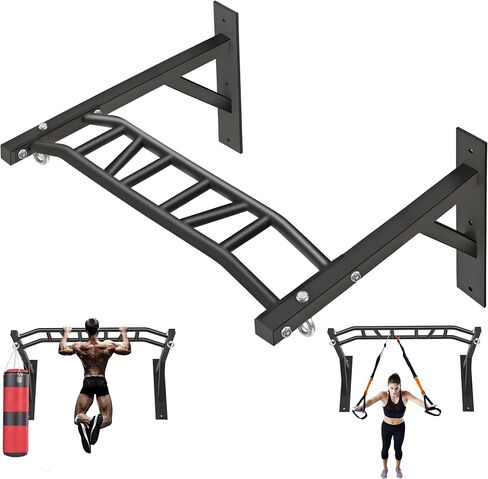 Pull Up Bar Wall Mounted,Heavy Duty Multi Grip Chin Up Bar for Strength Training, 600 lbs Capacity, Durable Steel Construction, Perfect for Home and Garage Workouts in Kuwait