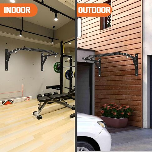 Pull Up Bar Wall Mounted,Heavy Duty Multi Grip Chin Up Bar for Strength Training, 600 lbs Capacity, Durable Steel Construction, Perfect for Home and Garage Workouts in Kuwait
