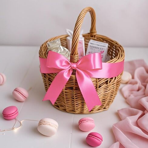 60 Yards x 1-1/2 Inch Pink Ribbon: Pink Satin Ribbon for Gift Wrapping Wedding & Mother's Day Flower Bouquet Packaging, Bows Making, Crafts, Floral, Hair Accessories and Invitation Decorations in Saudi Arabia