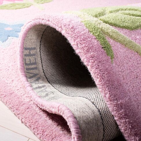 Safavieh Kids Collection SFK371A Handmade Floral Wool Accent Rug, 2' x 3', Pink/Pink in Kuwait