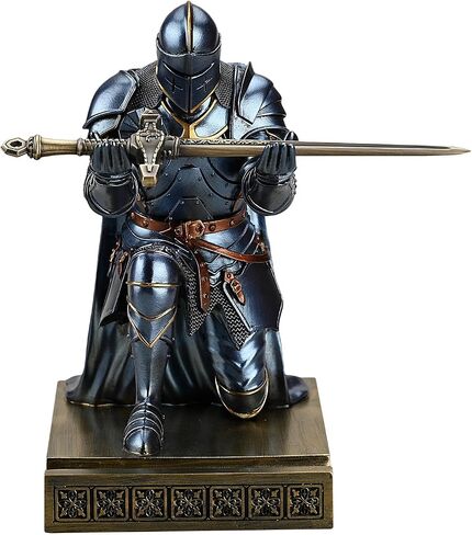 Medieval Armored Warrior Wearing Outerwear, Mobile Phone Stand Knight Pen Holder Desk Organizers, Resin Bookends Paperweight with a Letter Opener for Desk (Iron) in Kuwait