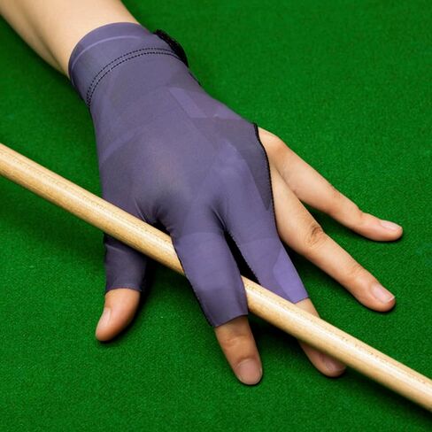 TINAYAUE 3 Fingers Billiard Gloves Unisex Left Hand Non Slip Single Glove Breathable Obstacle Billiards Pool Gloves Durable Billiards Pool Glove Snooker Sports Hand Wear Accessory in Saudi Arabia