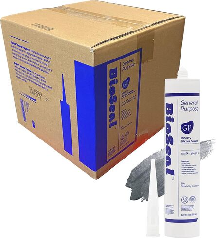 Aluminum BioSeal General Purpose Silicone Caulk & Sealant 10.1oz - UV Protection / 100% RTV/Low Odor - Pack of 1 in Saudi Arabia