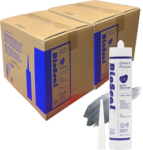 Aluminum BioSeal General Purpose Silicone Caulk & Sealant 10.1oz - UV Protection / 100% RTV/Low Odor - Pack of 1 in Saudi Arabia