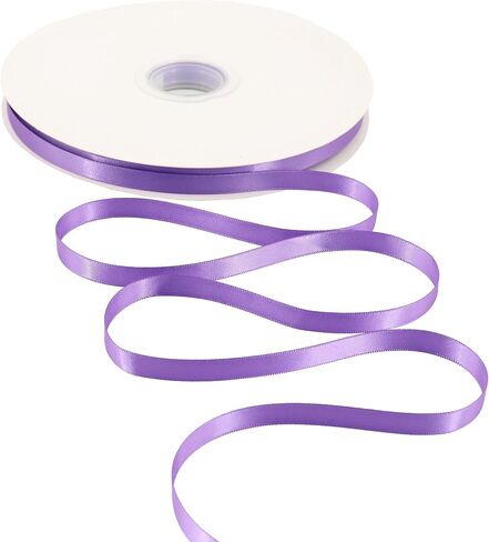 Solid Color Satin Ribbon 3/8 inch x 100 Yards Roll Grape Double Faced for Gift Wrapping Crafts Wedding Decoration, Wedding Invitation Card, Birthday Party Decoration in Kuwait