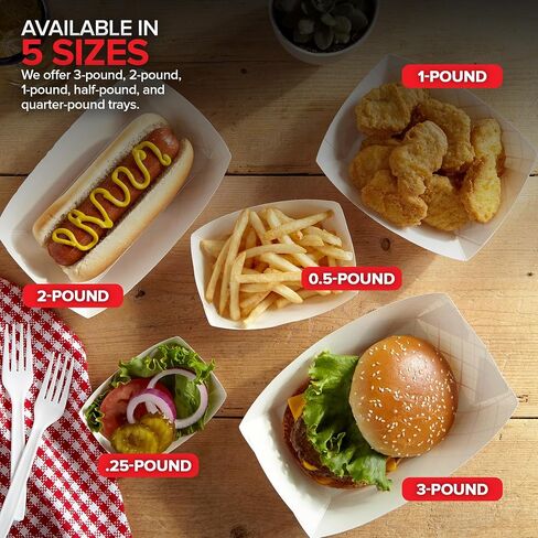 Stock Your Home Paper Food Boats (500 Pack) 1 Lb Disposable Red & White Checkered Paper Food Trays, Eco Friendly Paper Food Trays, Serving Boats for Concession Food & Condiments, Paper Nacho Trays in Saudi Arabia