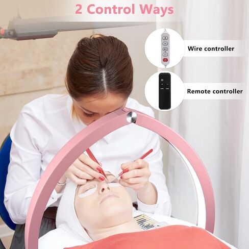 Half Moon Light for Nail Desk, 29in Foldable Half Moon Table Lamp Nail Desk Lamp with Wire Controller & Remote, Bright Arch Nail Light with 7 Cool/Warm Tones & 10 Brightness in Saudi Arabia