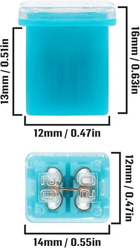 50A Square Auto Fuses 50 AMP Low Profile Box Shaped Automotive Fuse for SUVs Cars Trucks Boats (Pack of 6 Pcs) in Saudi Arabia