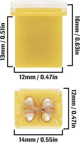 50A Square Auto Fuses 50 AMP Low Profile Box Shaped Automotive Fuse for SUVs Cars Trucks Boats (Pack of 6 Pcs) in Saudi Arabia