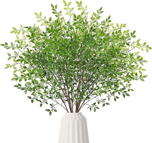 Dremisland نبات اصطناعي 43.3 بوصة فرع نبات الخيزران الاصطناعي 2 قطعة سيقان خضراء اصطناعية نباتات الخيزران المحظوظة شجيرات وهمية نباتات شجيرات خضراء للمنزل الزفاف مكتب حديقة ديكور (أخضر) in Kuwait