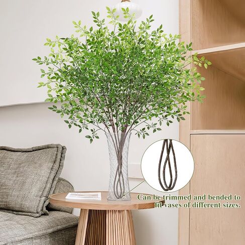 Dremisland نبات اصطناعي 43.3 بوصة فرع نبات الخيزران الاصطناعي 2 قطعة سيقان خضراء اصطناعية نباتات الخيزران المحظوظة شجيرات وهمية نباتات شجيرات خضراء للمنزل الزفاف مكتب حديقة ديكور (أخضر) in Kuwait