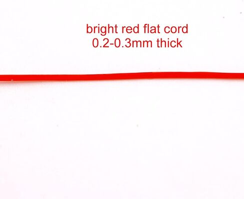 Elastic Beading Cord for Bracelet, Stretchy Thread for Jewelry Making, Flat Elastic String with 2 Pcs Beading Needles Rose Red in Saudi Arabia