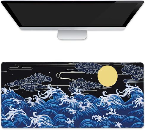 Large Mouse Pad Ocean Beach at Sunrise Extended Gaming Mouse Pad Desk Mat Stitched Edges Mousepad Non-Slip Rubber Base Keyboard Pad for Laptop Computer PC 35.4 x 15.7 inches in Kuwait