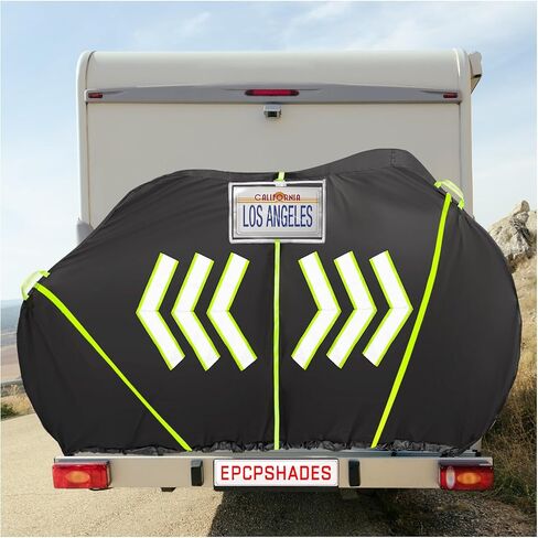 Bike Cover for Transport on Rack, Outdoor 2 Bicycle Covers Storage, 600D Oxford Bicycle Cover Waterproof, Dust, Windproof, Rain, UV. in Saudi Arabia