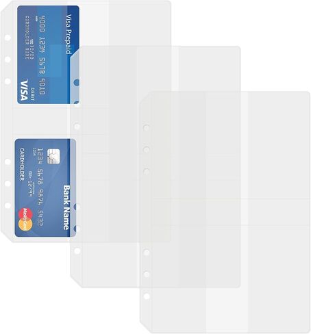 Discagenda Clear Card حامل A5 (5.8 × 8.3 بوصة) ، 3 حزمة ل 6 حلقات منظم مخطط مونيرنر الشخصي in Kuwait