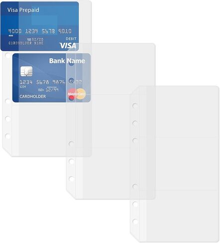 Discagenda Clear Card حامل A5 (5.8 × 8.3 بوصة) ، 3 حزمة ل 6 حلقات منظم مخطط مونيرنر الشخصي in Kuwait