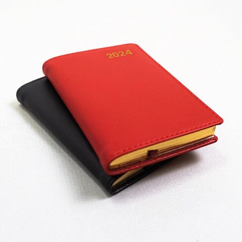 Letts of London Belgravia Mini Pocket Week to View Leather Diary with Planners 2025, 4.3-inch Height, Black, Office and School Supplies, C33EBK in Kuwait