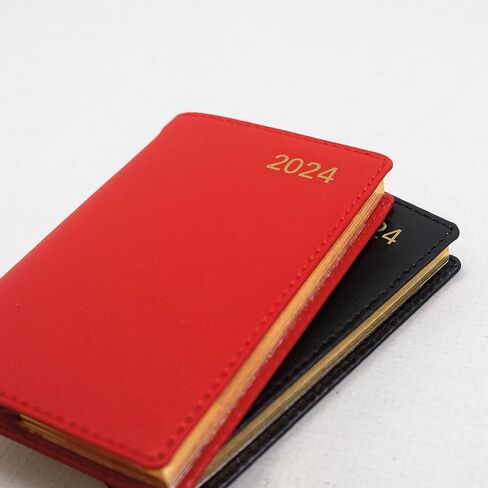 Letts of London Belgravia Mini Pocket Week to View Leather Diary with Planners 2025, 4.3-inch Height, Black, Office and School Supplies, C33EBK in Kuwait