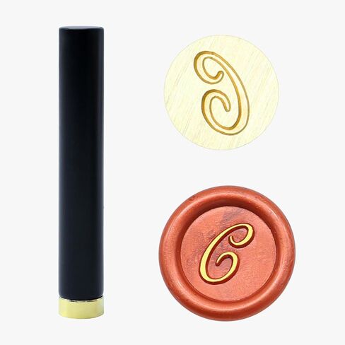 Letter C Wax Seal Stamp - Mini Initial Sealing Wax Stamp, 0.47 Inch/12mm Brass Capital Letter with Handle for Party Invitations, Envelopes, and Letters in Saudi Arabia