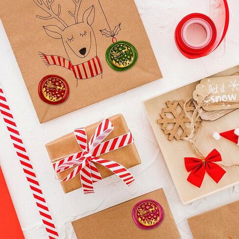 Christmas Sleigh 1" Wax Seal Stamp Retro Sealing Stamps Removable Brass Head Seal Stamp with Wooden Handle Sealing Wax for Envelope Greeting Letter Christmas Invitations Gift Wrapping Decor in Saudi Arabia