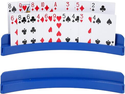 2 packs of double-layer card holders，Playing Card Holder for Kids Adults Hands Free Card Holder for Family Card Game Nights Poker Parties in Saudi Arabia