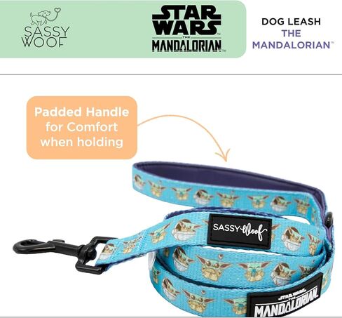 Star Wars™ The Mandalorian™ Dog Leash 60-Inch with Neoprene Padded Handle - Comfortable, Durable, and Stylish for Small to Large Dogs in Kuwait