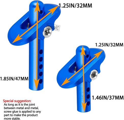 Aluminum Front Rear Body Posts Mount Shell Column Fixing Bracket Upgrades Part for 1/10 OUTCAST 4WD 4S BLX, VORTEKS 4X2 BOOST MEGA/4X4 3S BLX, Replaces ARA320453, ARA320357, Silver in Kuwait