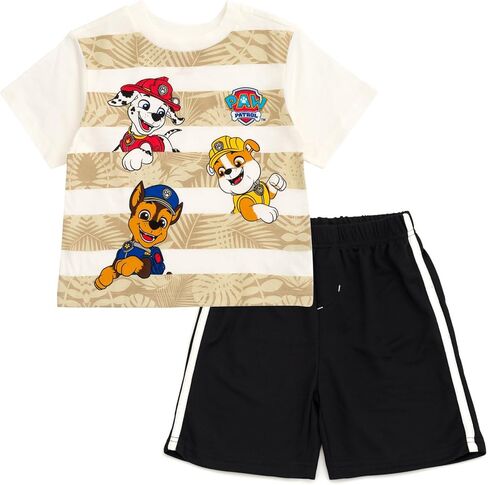 طقم تي شيرت وسروال كرة سلة لعيد الميلاد من Paw Patrol، مقاسات من الأطفال الصغار إلى الأطفال الكبار (2T - 10-12) in Saudi Arabia