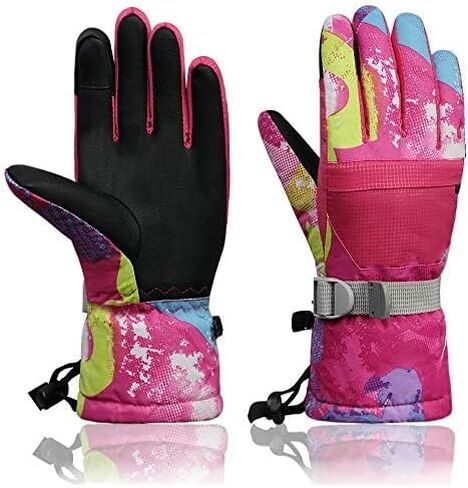 Momoon Ski Gloves, Waterproof Gloves, PU Touch Screen Winter Gloves for Boys, Girls, Men, Women (XL(Suitable for Big Hand), Gray) in Saudi Arabia
