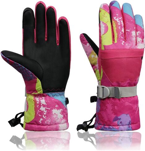Momoon Ski Gloves, Waterproof Gloves, PU Touch Screen Winter Gloves for Boys, Girls, Men, Women (XL(Suitable for Big Hand), Gray) in Saudi Arabia