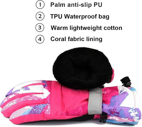 Momoon Ski Gloves, Waterproof Gloves, PU Touch Screen Winter Gloves for Boys, Girls, Men, Women (XL(Suitable for Big Hand), Gray) in Saudi Arabia